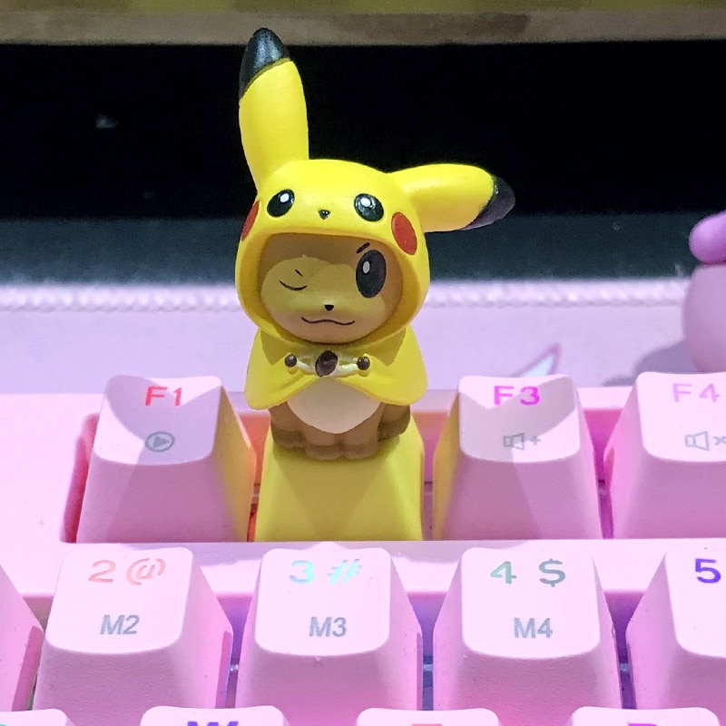 Pikachu Cartoon Keycap Pokemon Pokemon Pokemon Mechanical Keyboard Personality DI Cute Girl Mechanical Keyboard DI Cute 3