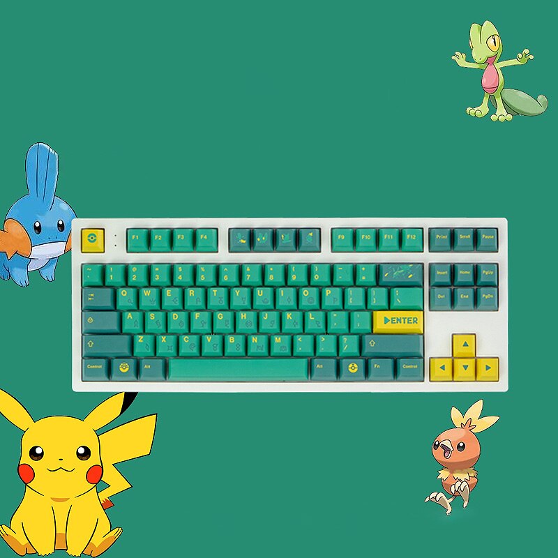 Pokemon Colorway Keycaps for Mechanical Keyboard Customization Cherry Profile PBT Special Signified Dual Legends 1